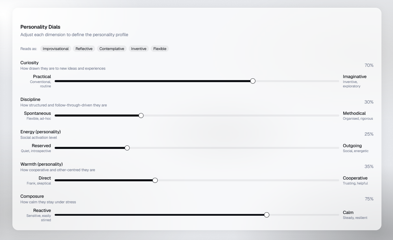 Personality Controls